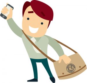 Newsletter delivery person